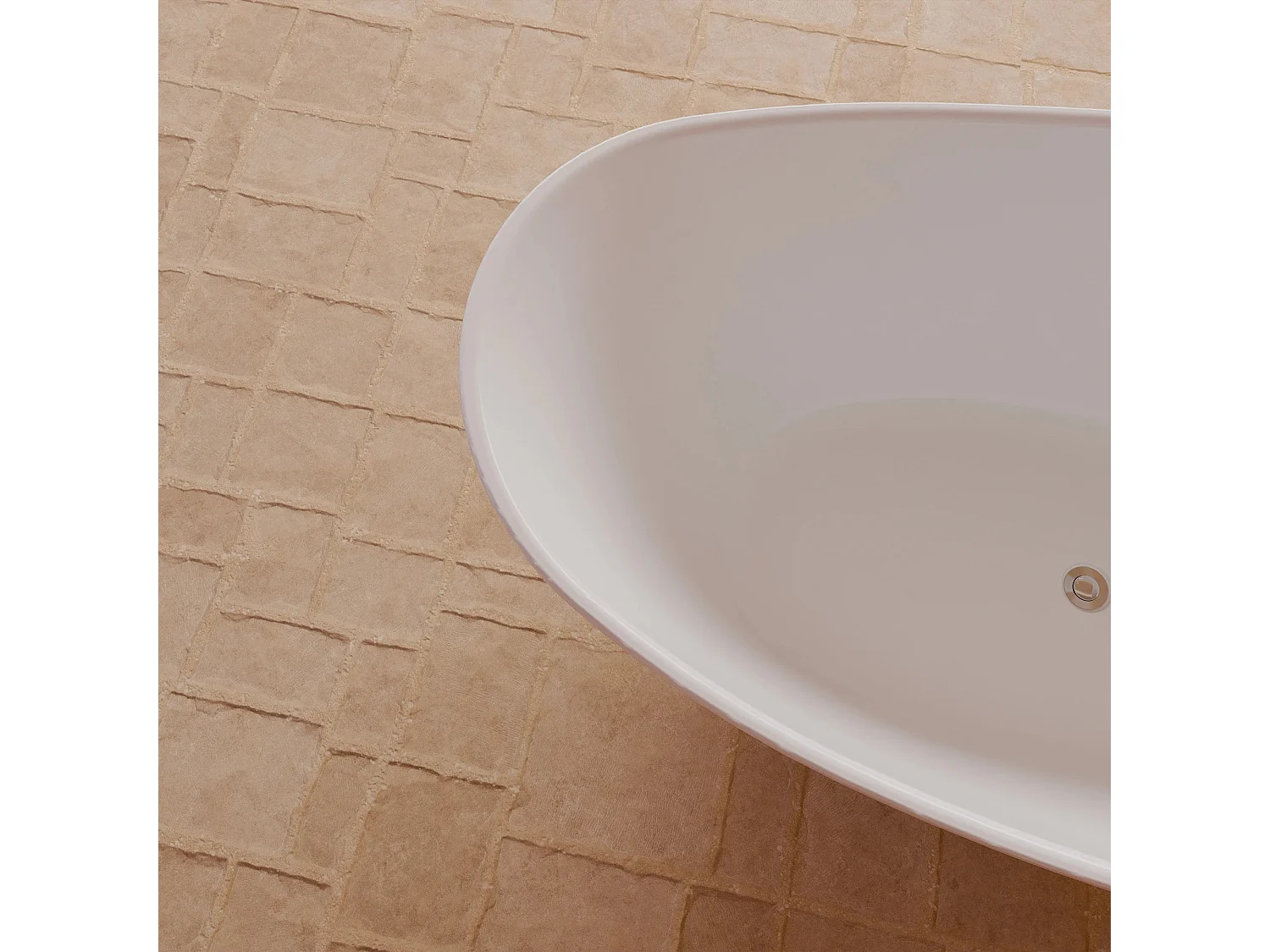 Baignoire Ilot Loona 160 blanche 160 x80 x80 cm, by SPALINA