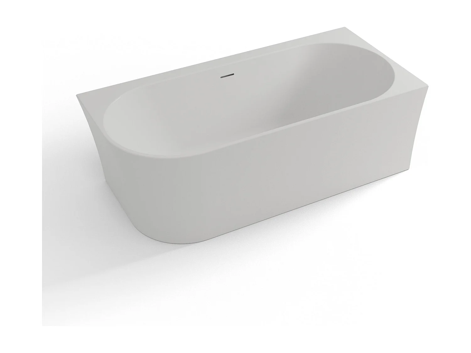 Baignoire Ilot Cosmic 160 droite blanche 160 x76 x58 cm, by SPALINA