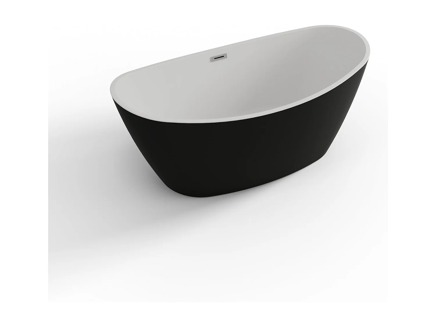 Baignoire Ilot Neroon 2.0 160 noire 160 x75 x67 cm, by SPALINA