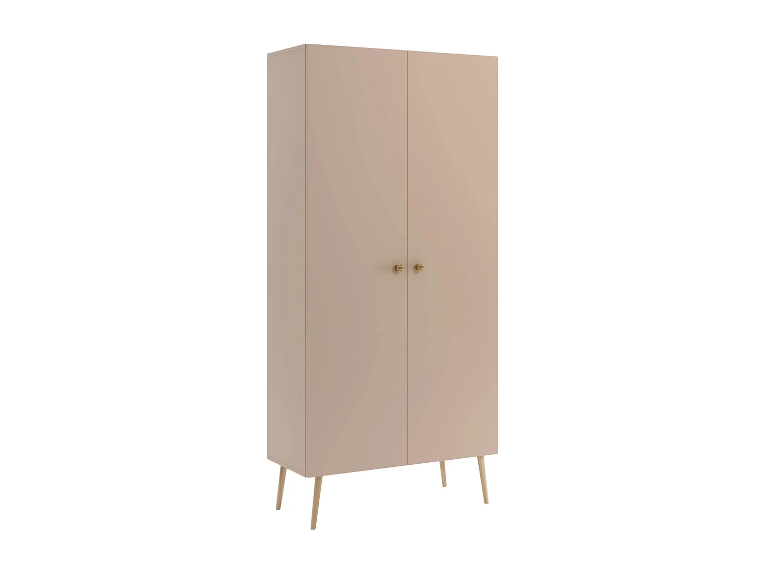 Kleiderschrank NATURA, 87 cm, Beige Macchiato, mit 5 Fächern