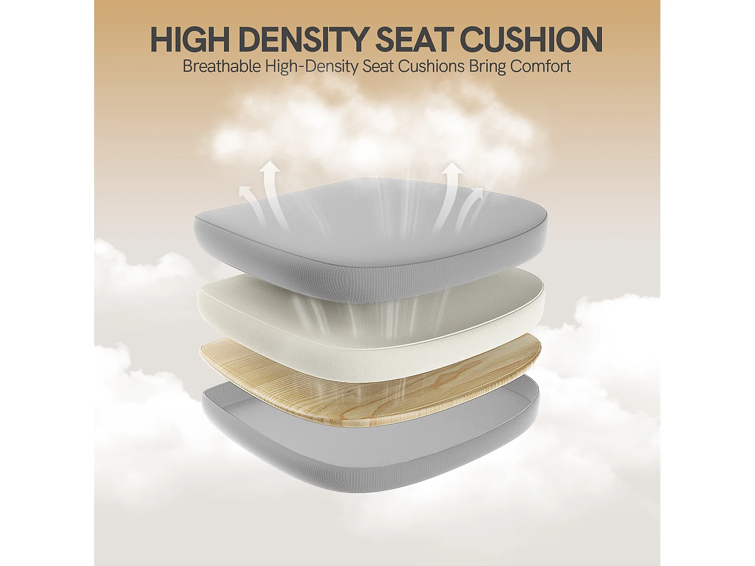 Chaise de bureau ergonomique avec accoudoirs rabattables à 90° et soutien lombaire, chaise de bureau à hauteur réglable avec coussin d'assise rembourré