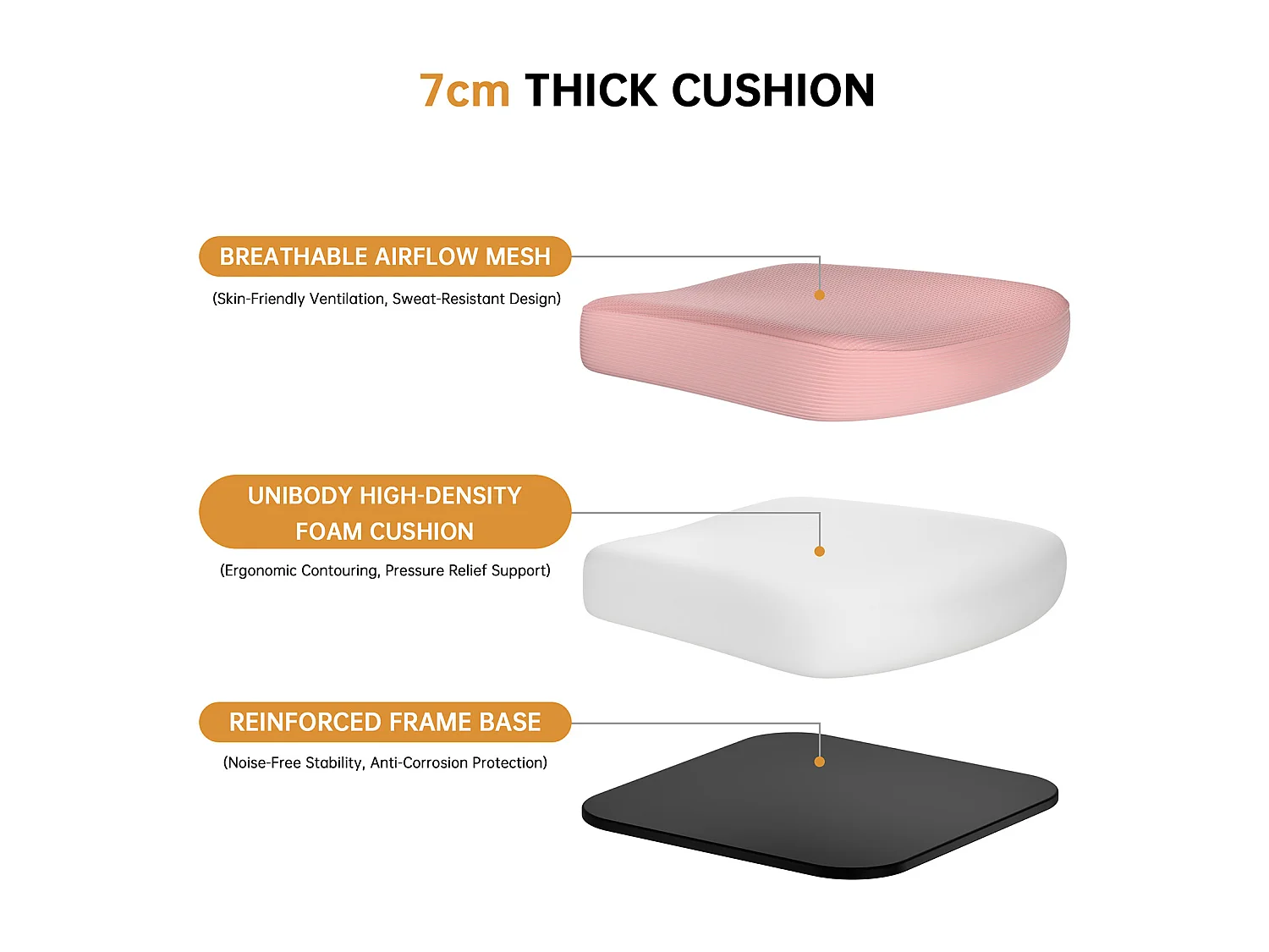 Chaise de bureau ergonomique avec hauteur réglable, appui-tête, accoudoirs rabattables et soutien lombaire