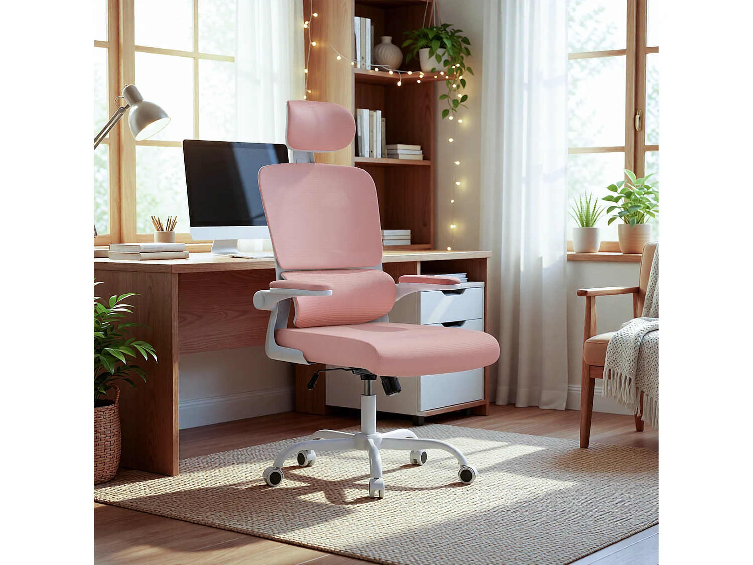 Fauteuil de bureau pivotant avec fonction balancelle pour le bureau à domicile