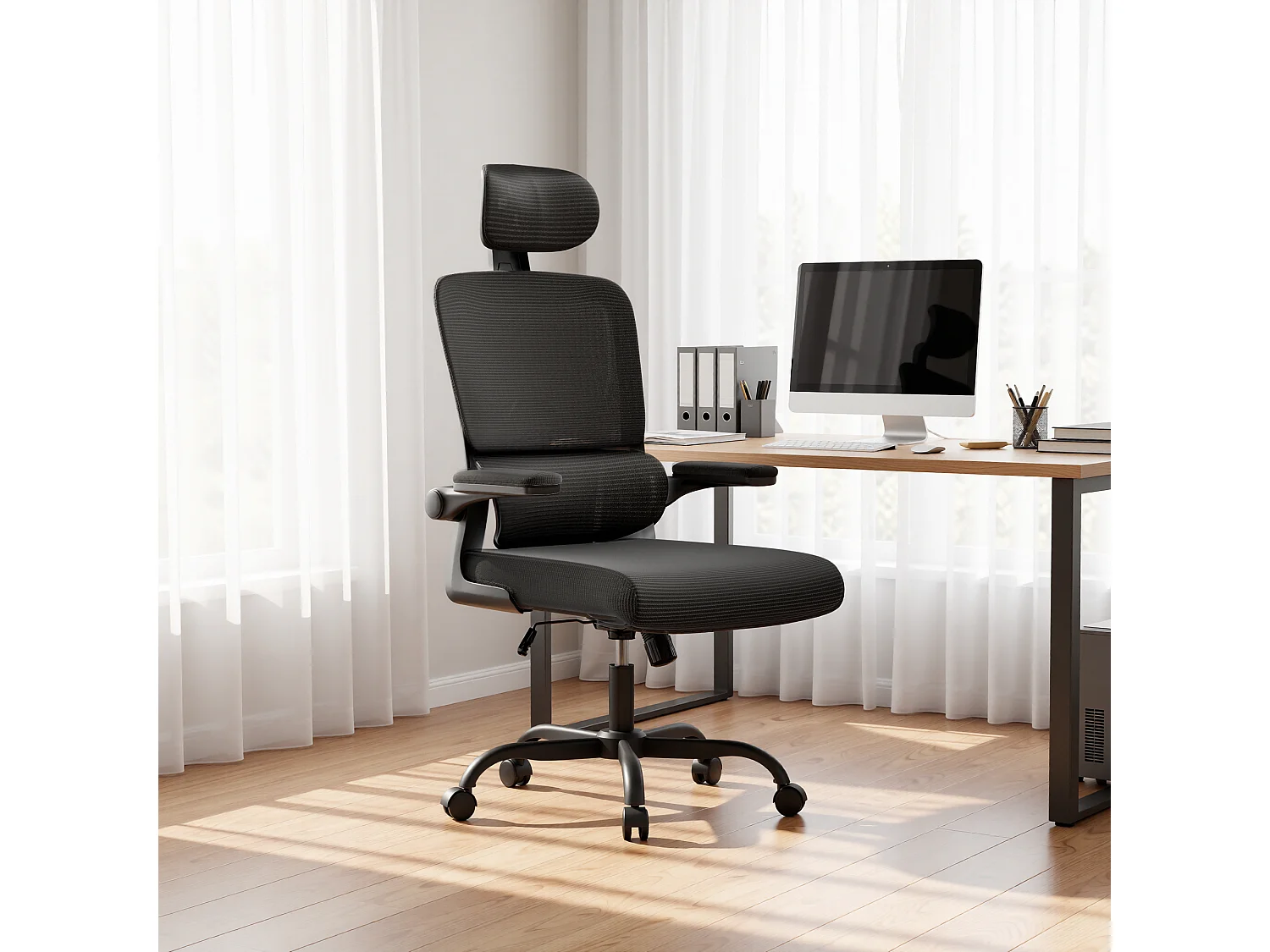 Fauteuil de bureau pivotant avec fonction balancelle pour le bureau à domicile