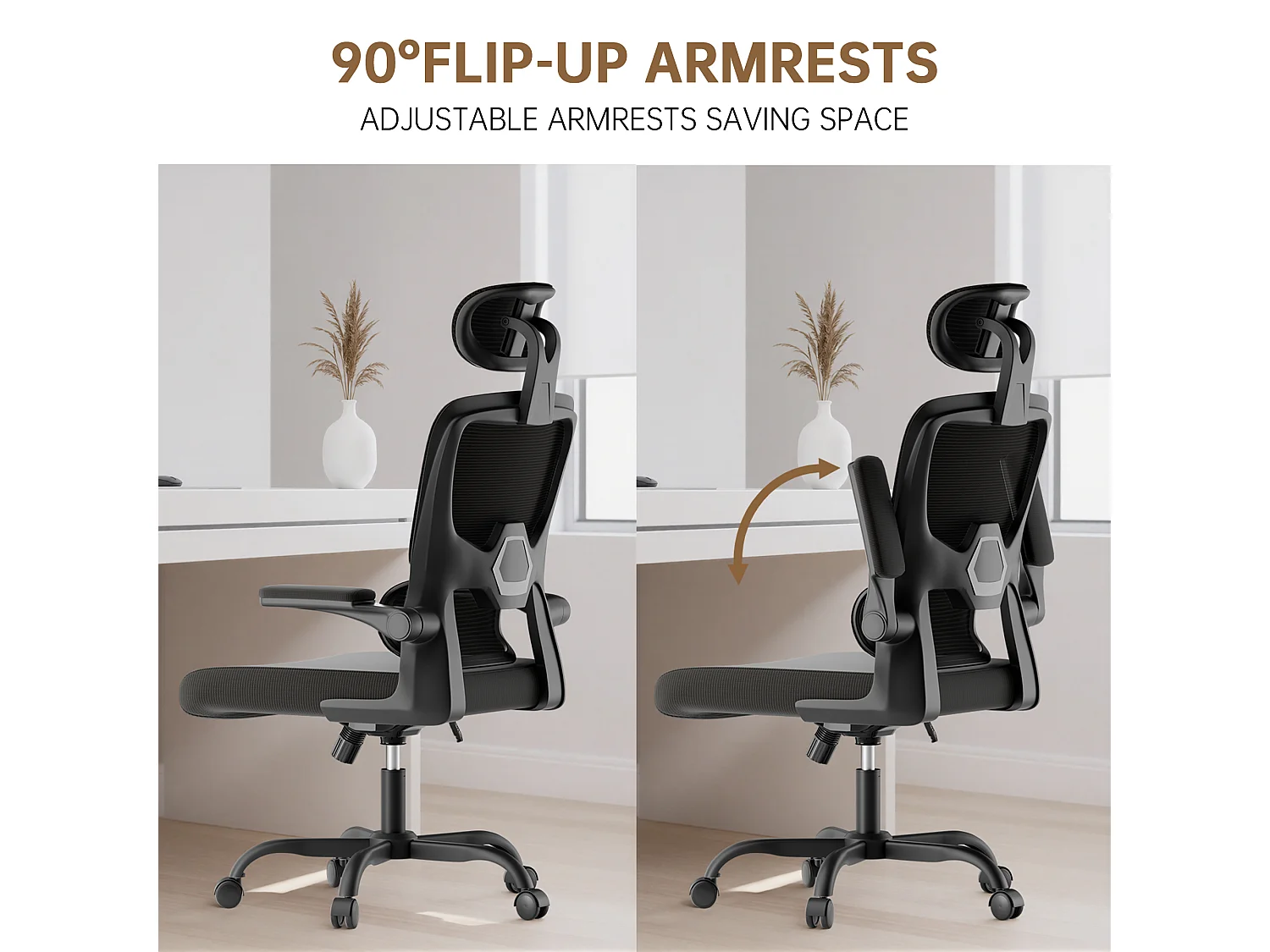 Fauteuil de bureau pivotant avec fonction balancelle pour le bureau à domicile