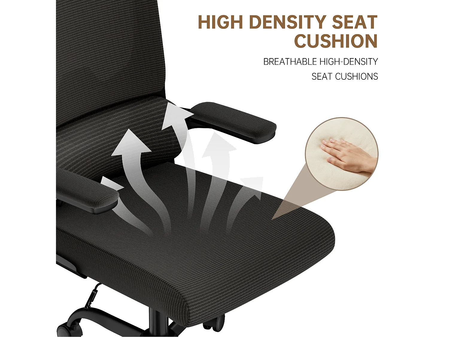 Fauteuil de bureau pivotant avec fonction balancelle pour le bureau à domicile