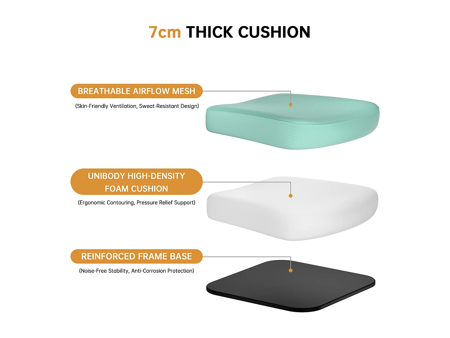 Chaise de bureau ergonomique avec hauteur réglable, appui-tête, accoudoirs rabattables et soutien lombaire