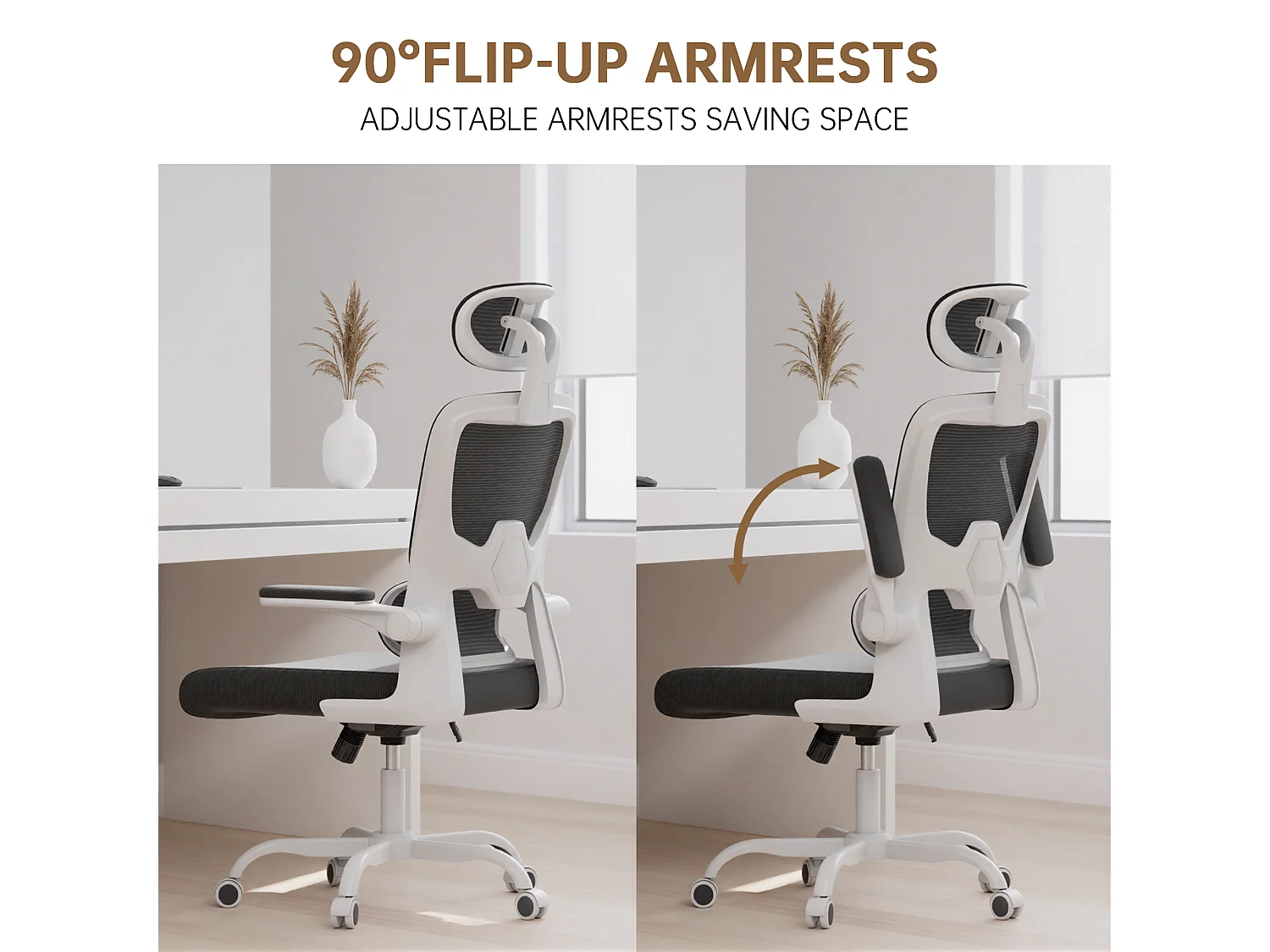 Fauteuil de bureau pivotant avec fonction balancelle pour le bureau à domicile