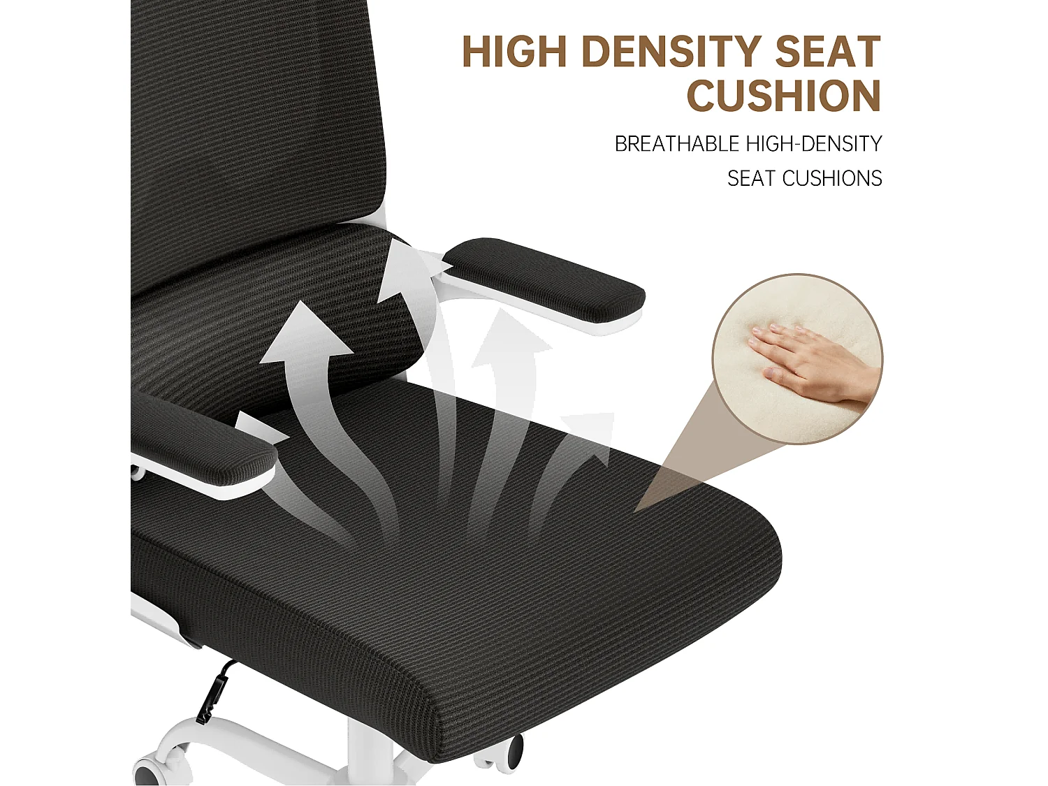 Fauteuil de bureau pivotant avec fonction balancelle pour le bureau à domicile