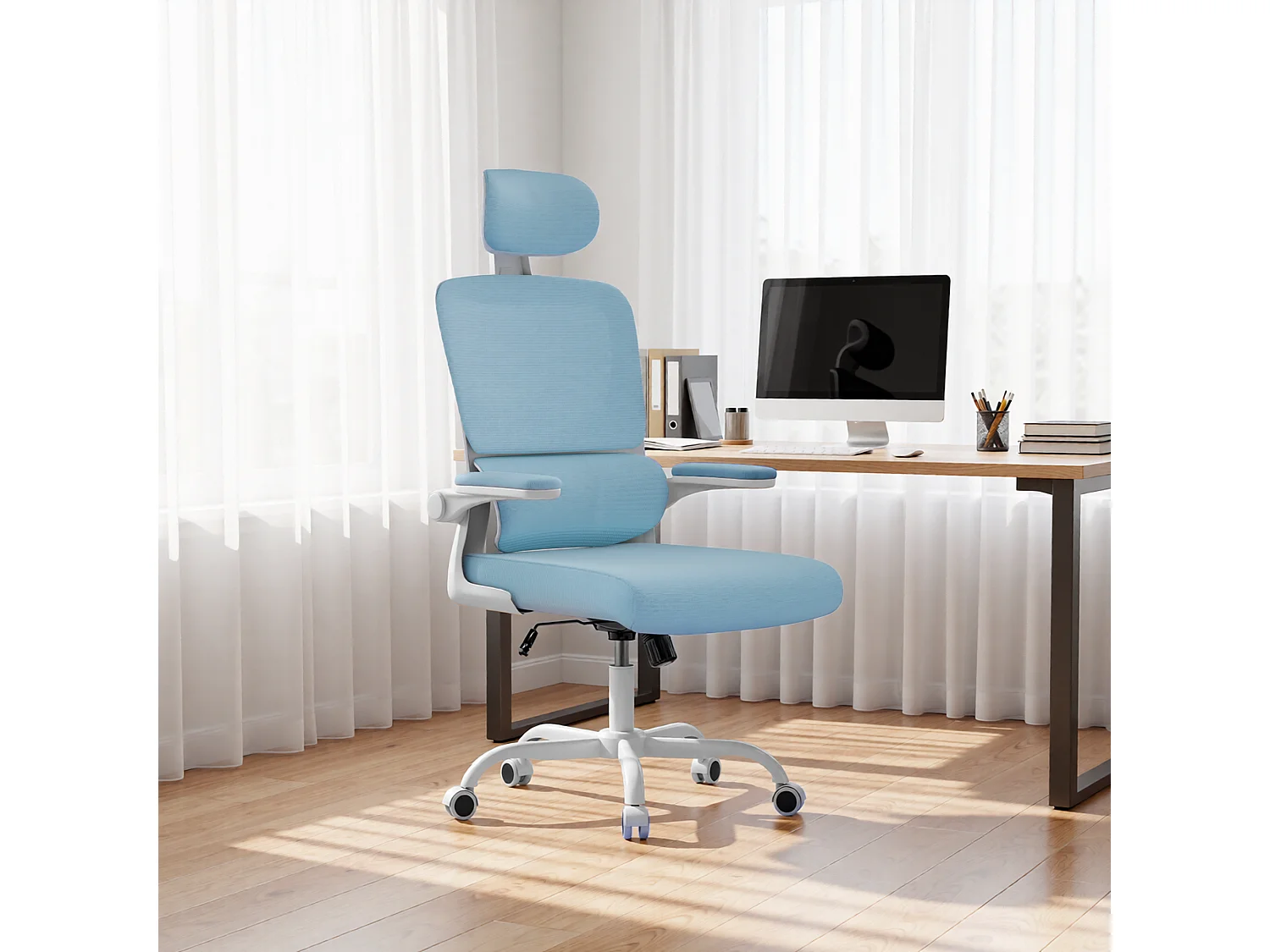 Fauteuil de bureau pivotant avec fonction balancelle pour le bureau à domicile