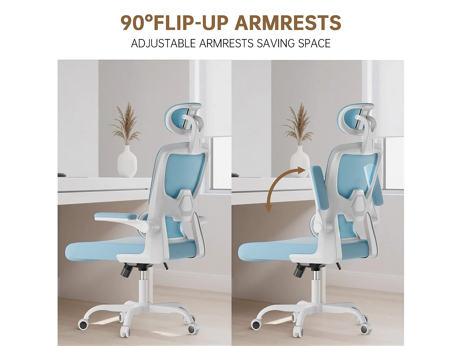 Fauteuil de bureau pivotant avec fonction balancelle pour le bureau à domicile