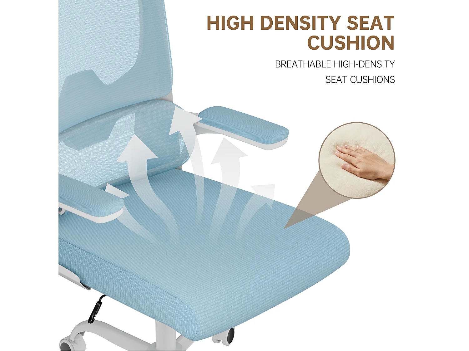 Fauteuil de bureau pivotant avec fonction balancelle pour le bureau à domicile