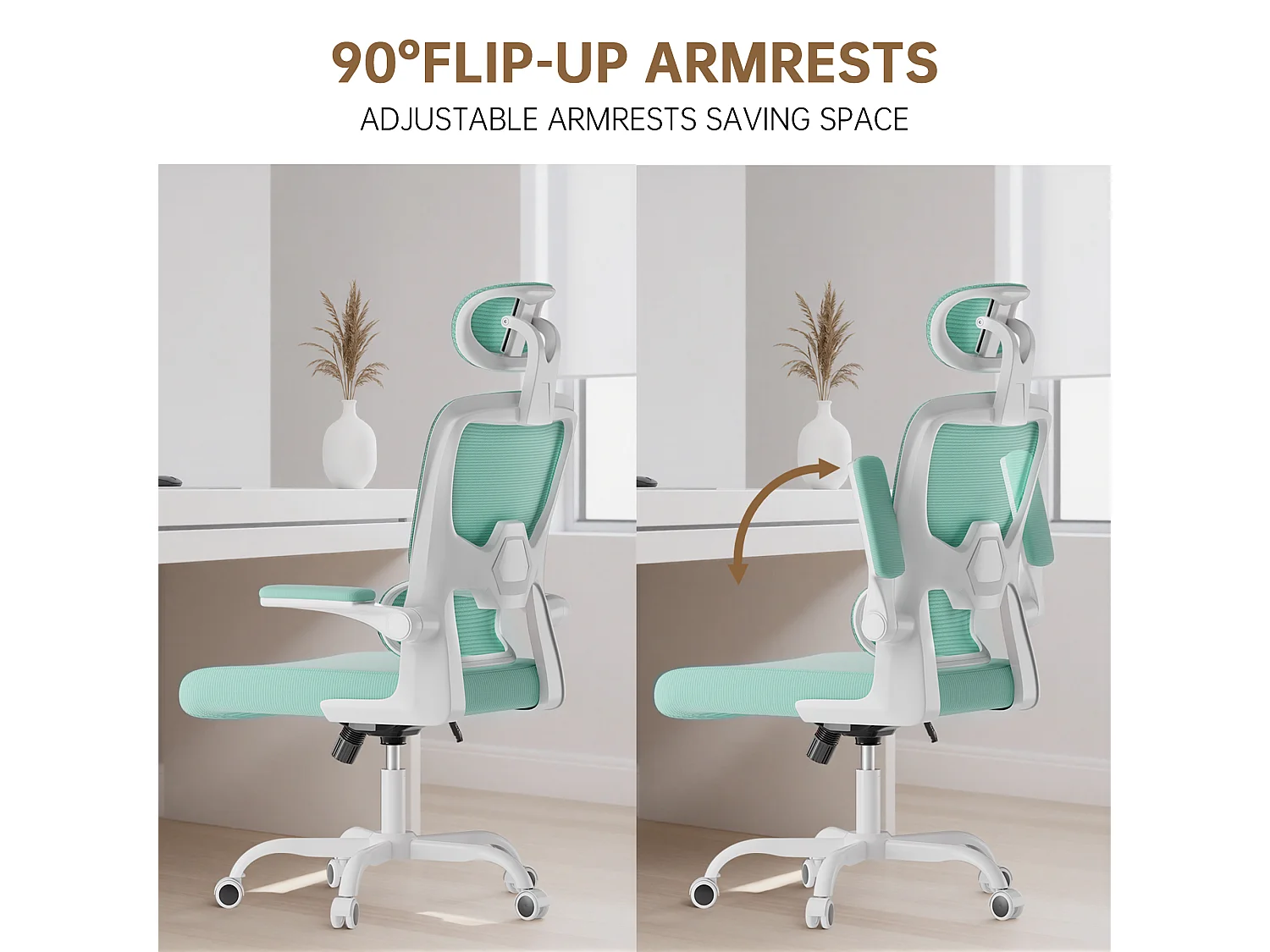 Fauteuil de bureau pivotant avec fonction balancelle pour le bureau à domicile