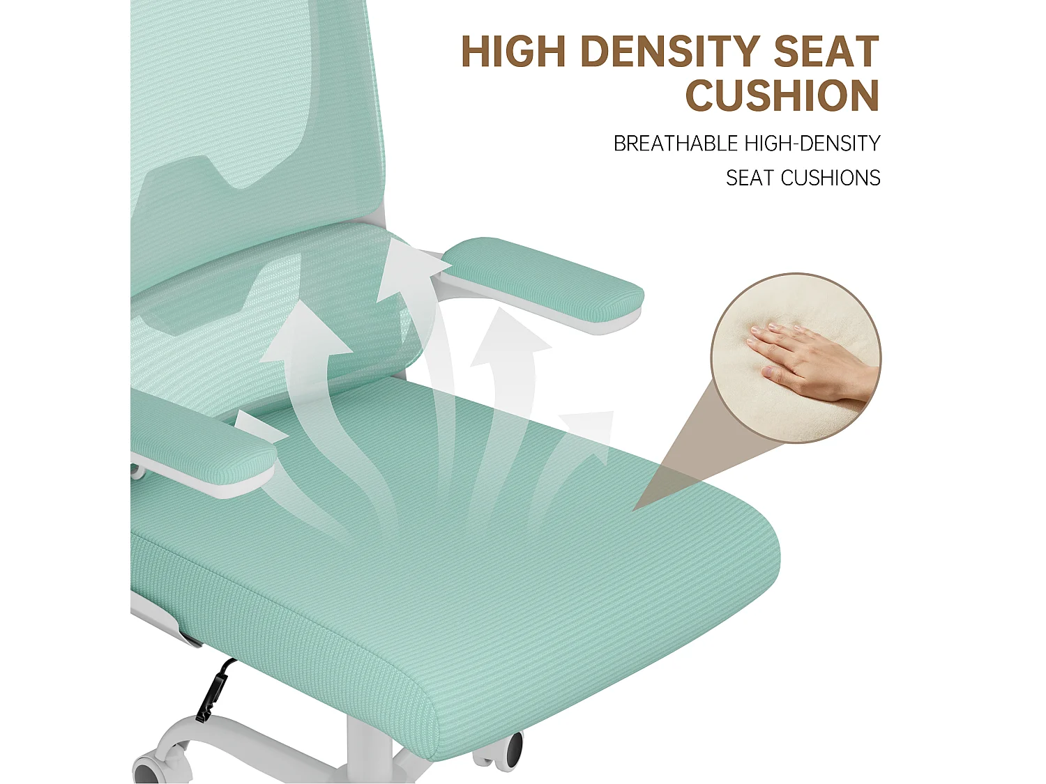 Fauteuil de bureau pivotant avec fonction balancelle pour le bureau à domicile