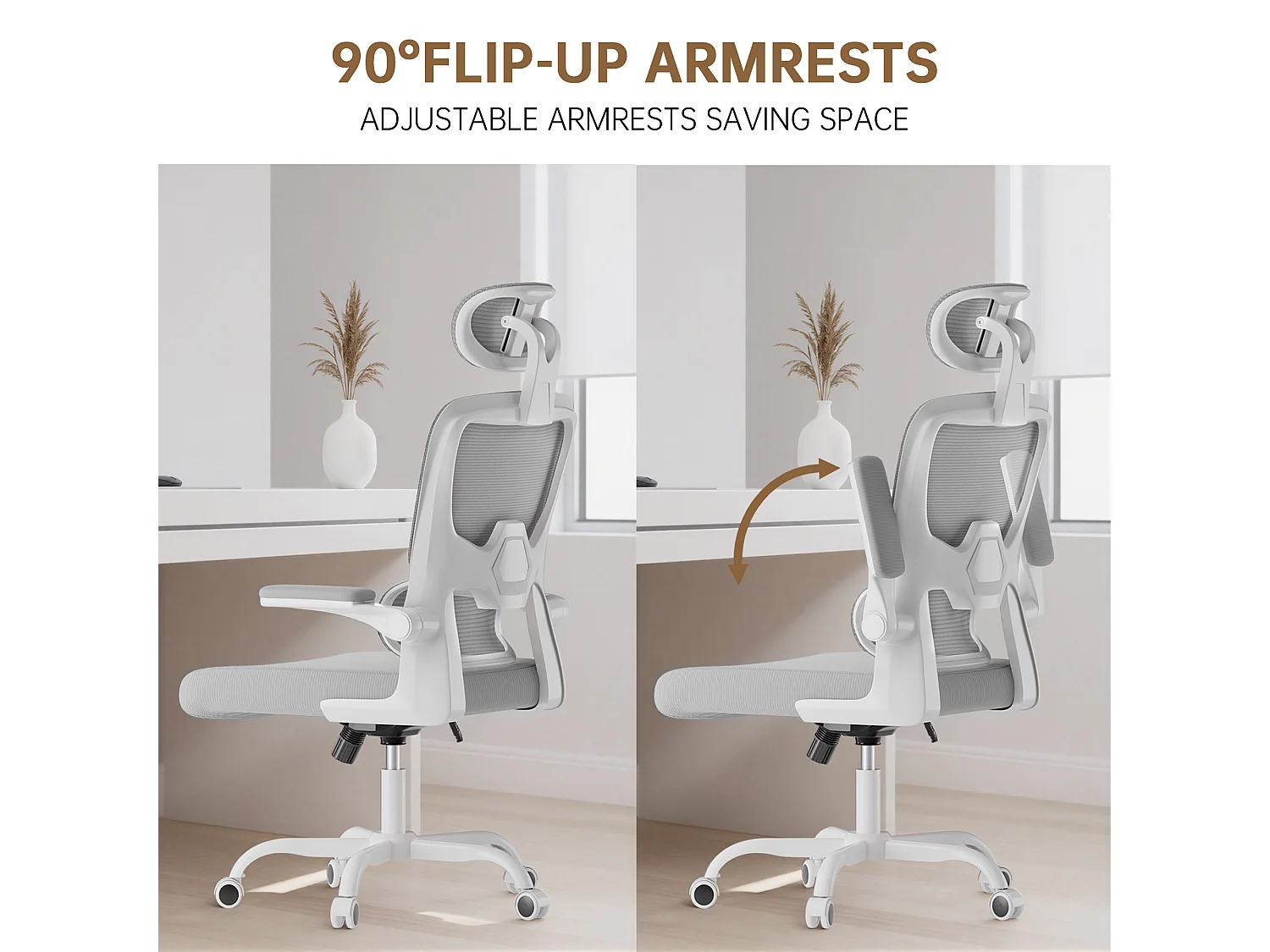 Fauteuil de bureau pivotant avec fonction balancelle pour le bureau à domicile