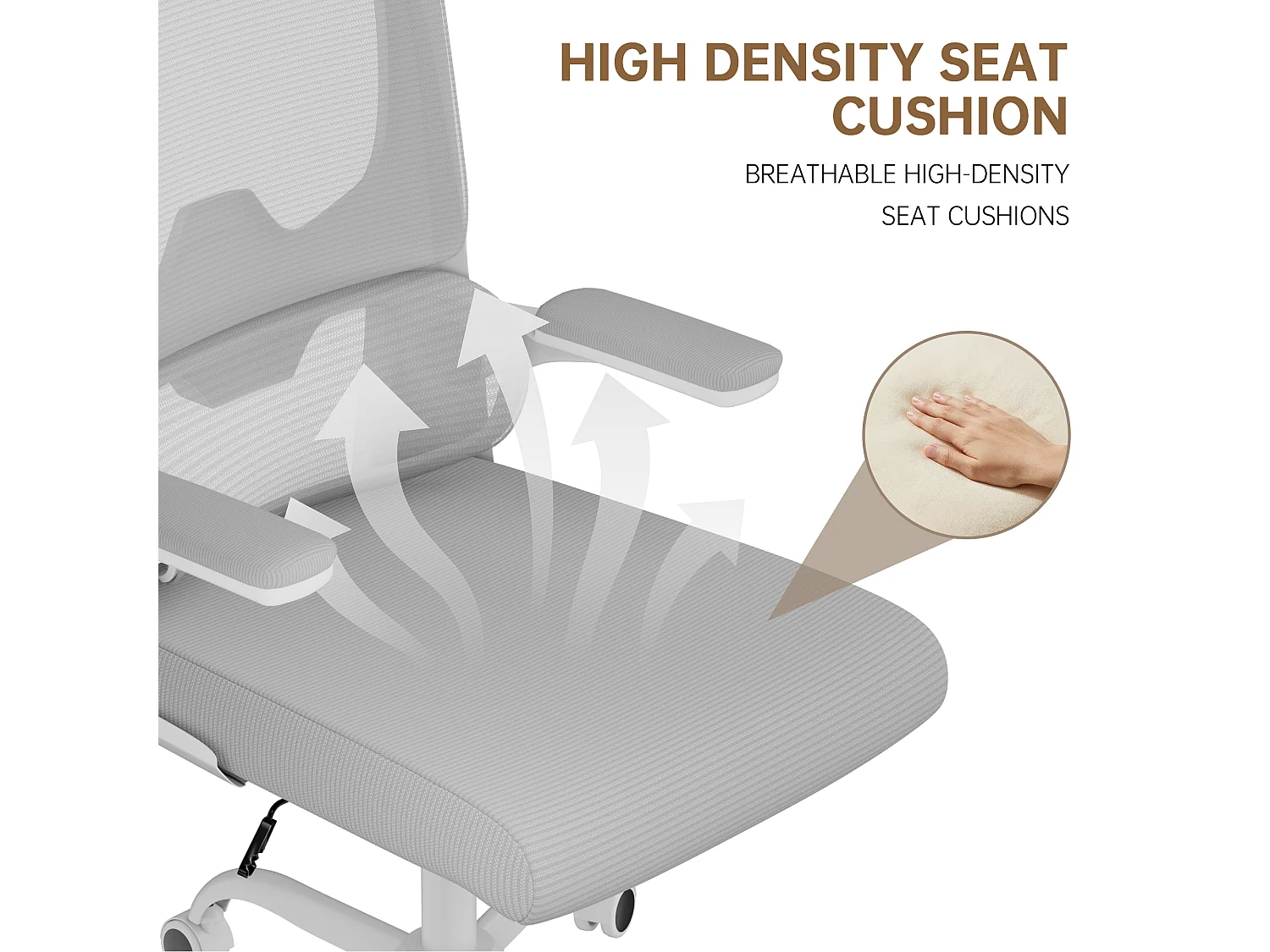 Fauteuil de bureau pivotant avec fonction balancelle pour le bureau à domicile