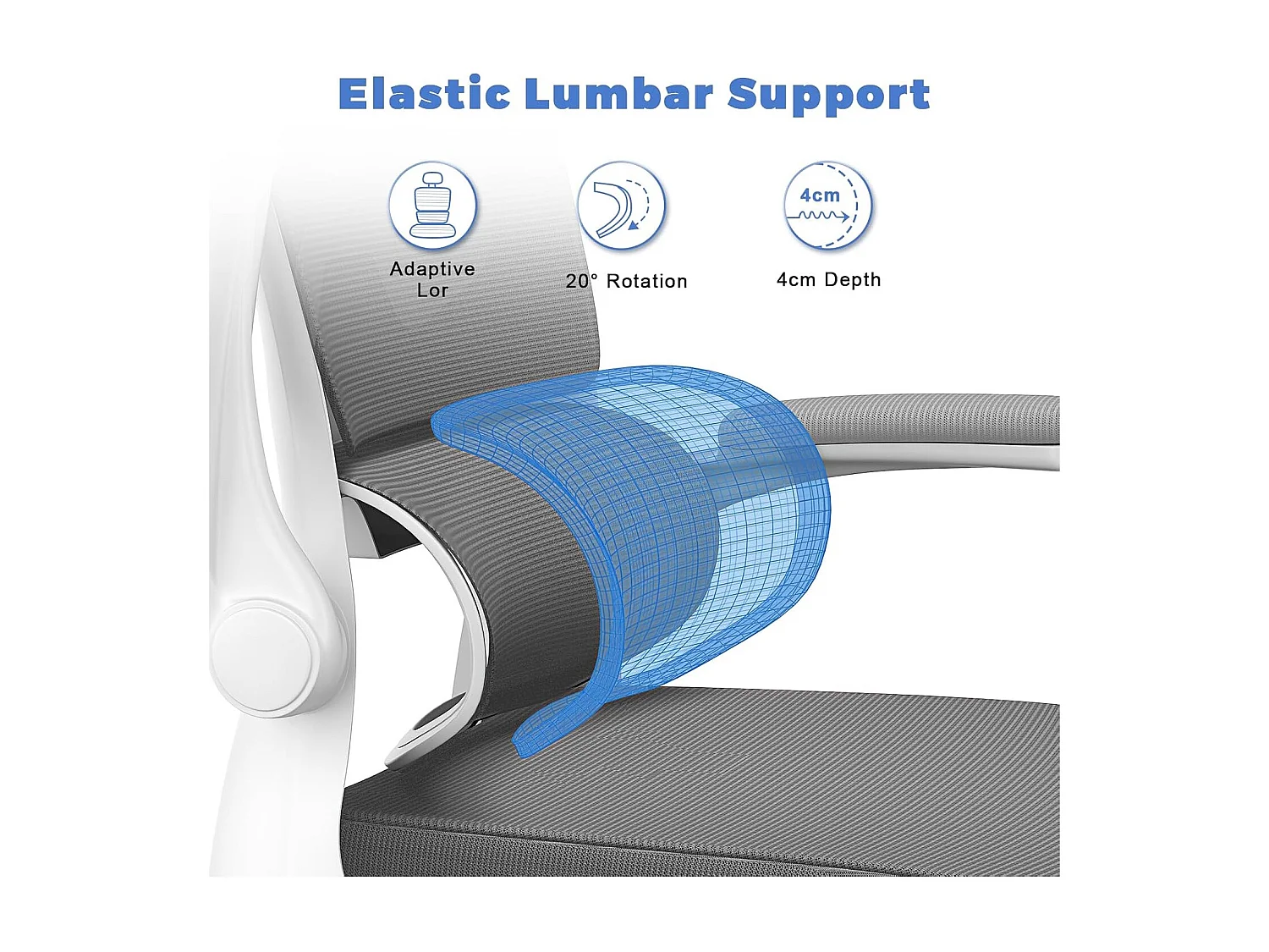 Fauteuil de bureau pivotant avec fonction balancelle pour le bureau à domicile