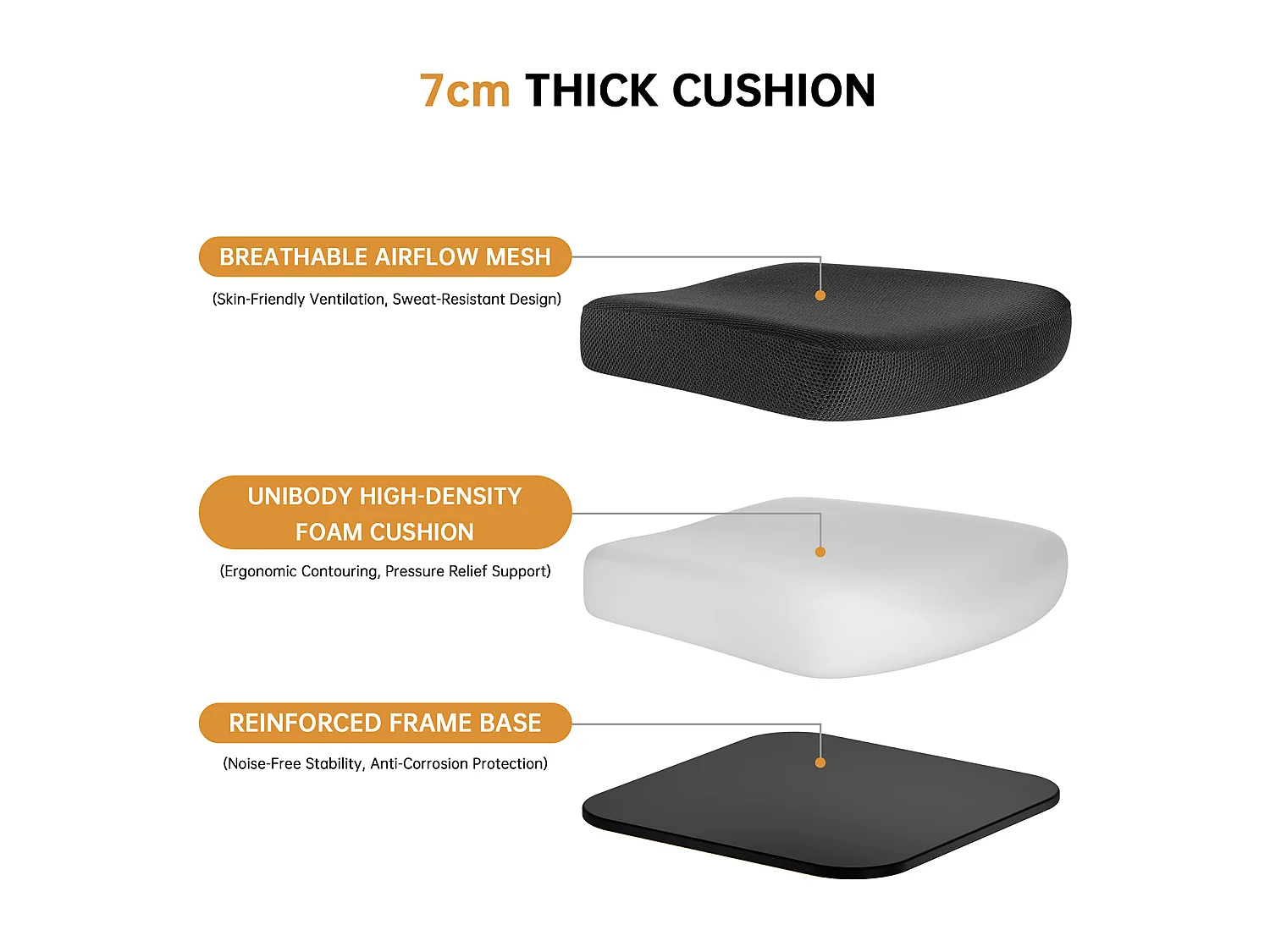 Chaise de bureau ergonomique avec hauteur réglable, appui-tête, accoudoirs rabattables et soutien lombaire