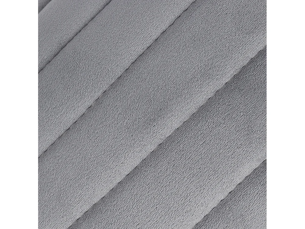 Modern Compact Grey Flannel Round Footstool