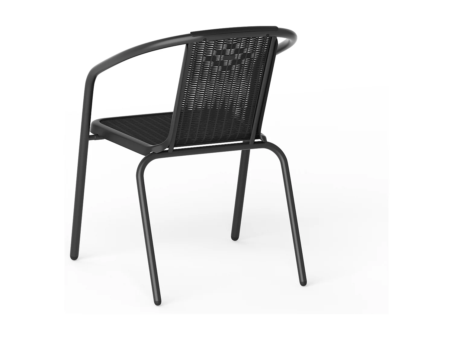 Set of 2 Stackable Outdoor Rattan Chairs