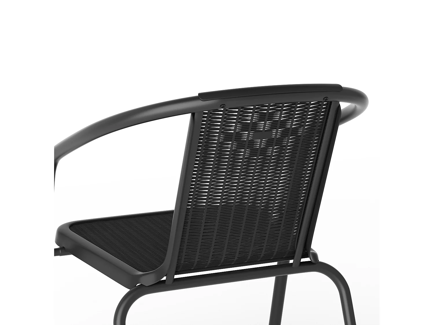 Set of 2 Stackable Outdoor Rattan Chairs