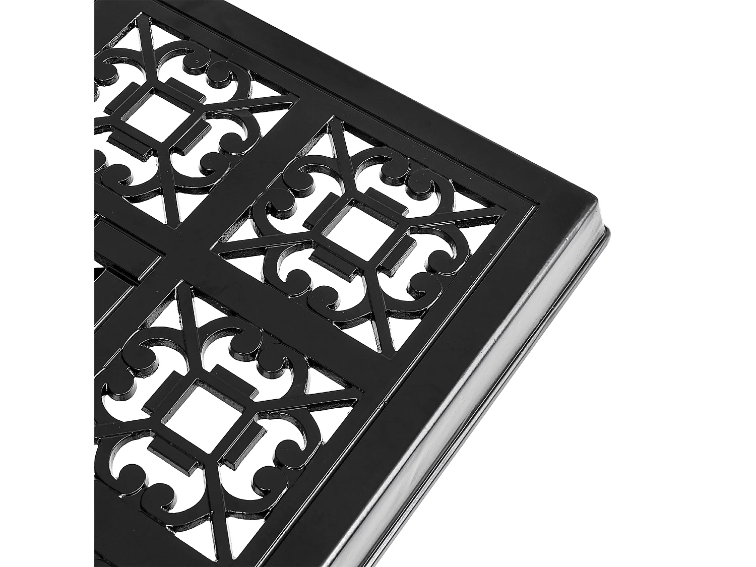 Black Cast Aluminum Square Outdoor Dining Table