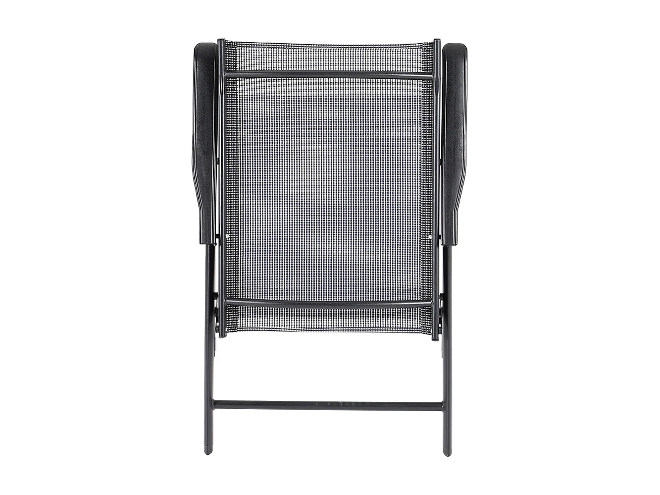 Set of 2 Black Outdoor Fabric Folding Chairs
