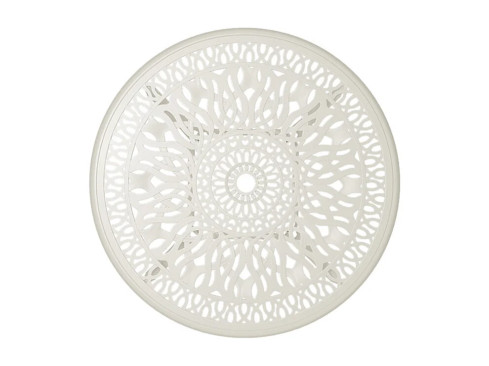 White Cast Aluminum Garden Table