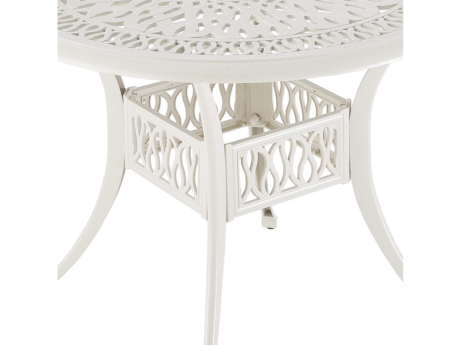 White Cast Aluminum Garden Table