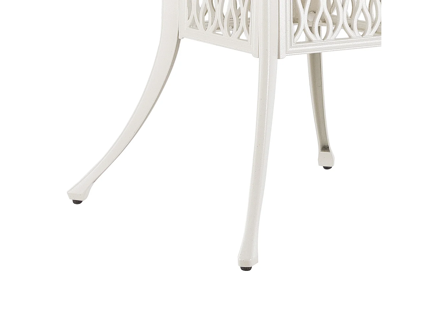 White Cast Aluminum Garden Table
