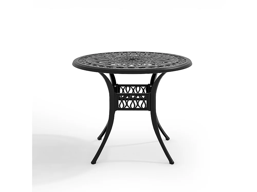 Black Cast Aluminum Garden Table