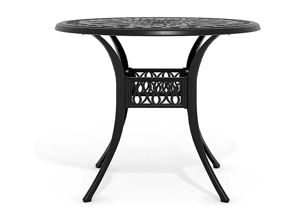 Black Cast Aluminum Garden Table