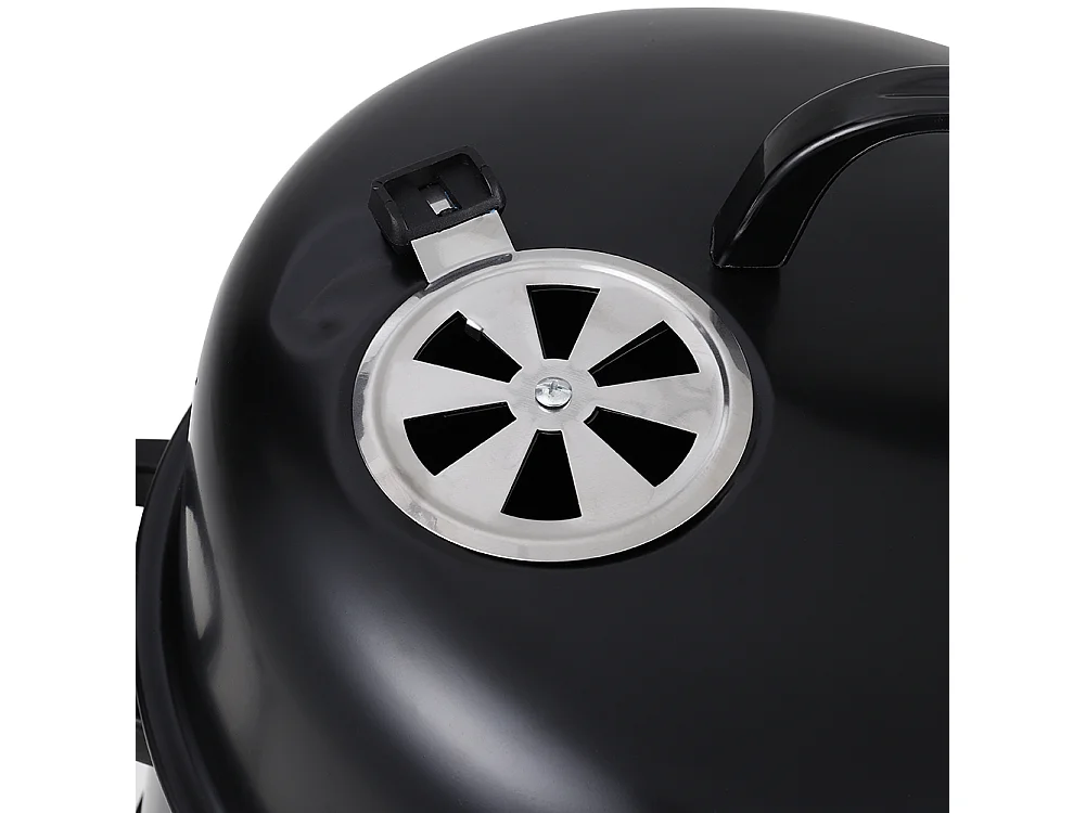 3-in-1 Charcoal Smoker Grill with Thermometer