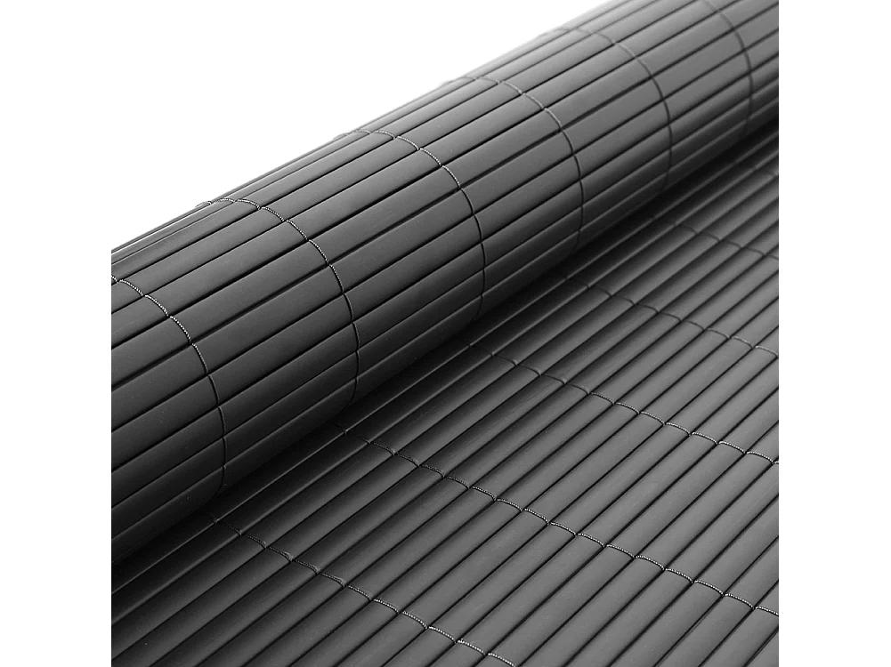 Dark Grey PVC Garden Privacy Fence - 300 x 150cm