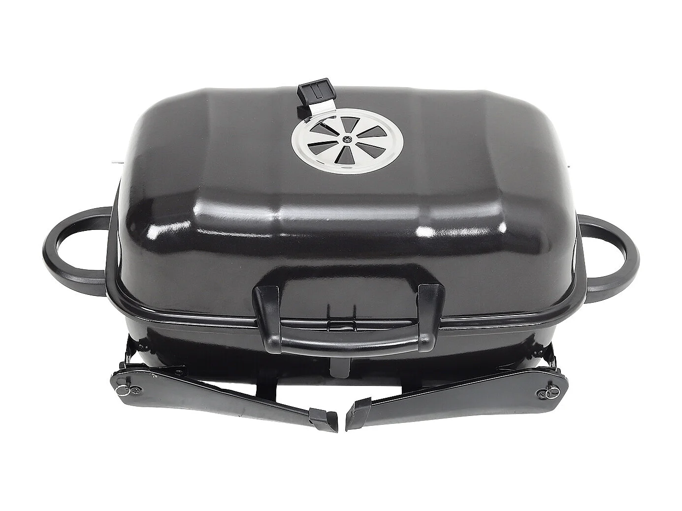 Compact Portable Charcoal Grill with Foldable Legs & Side Handles