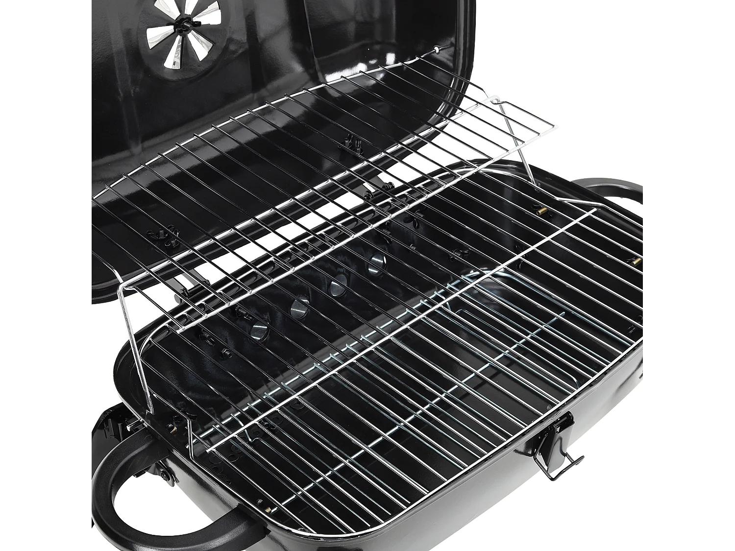Compact Portable Charcoal Grill with Foldable Legs & Side Handles
