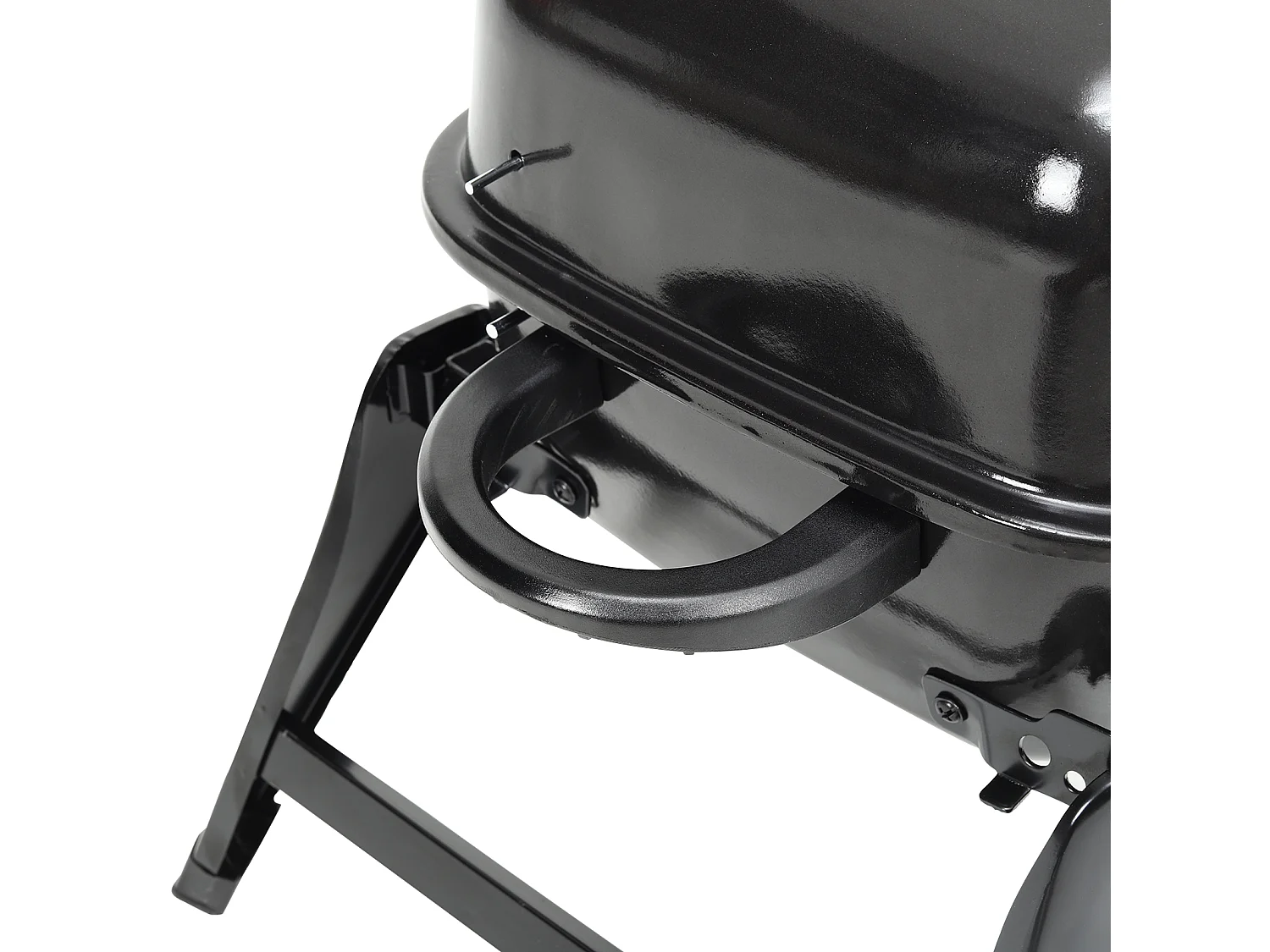 Compact Portable Charcoal Grill with Foldable Legs & Side Handles