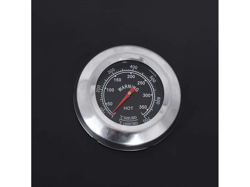 Portable Charcoal BBQ Grill with Built-in Thermometer & Lid