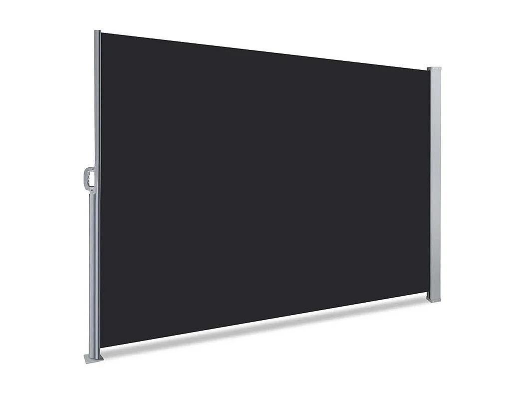 3M Dark Grey Retractable Side Awning with UV & Water Resistant - 160cm H