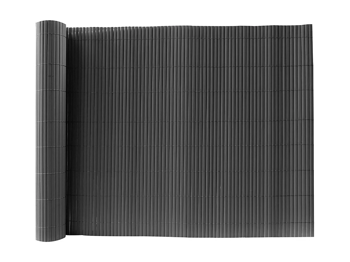 Dark Grey PVC Garden Privacy Fence - 300 x 100cm