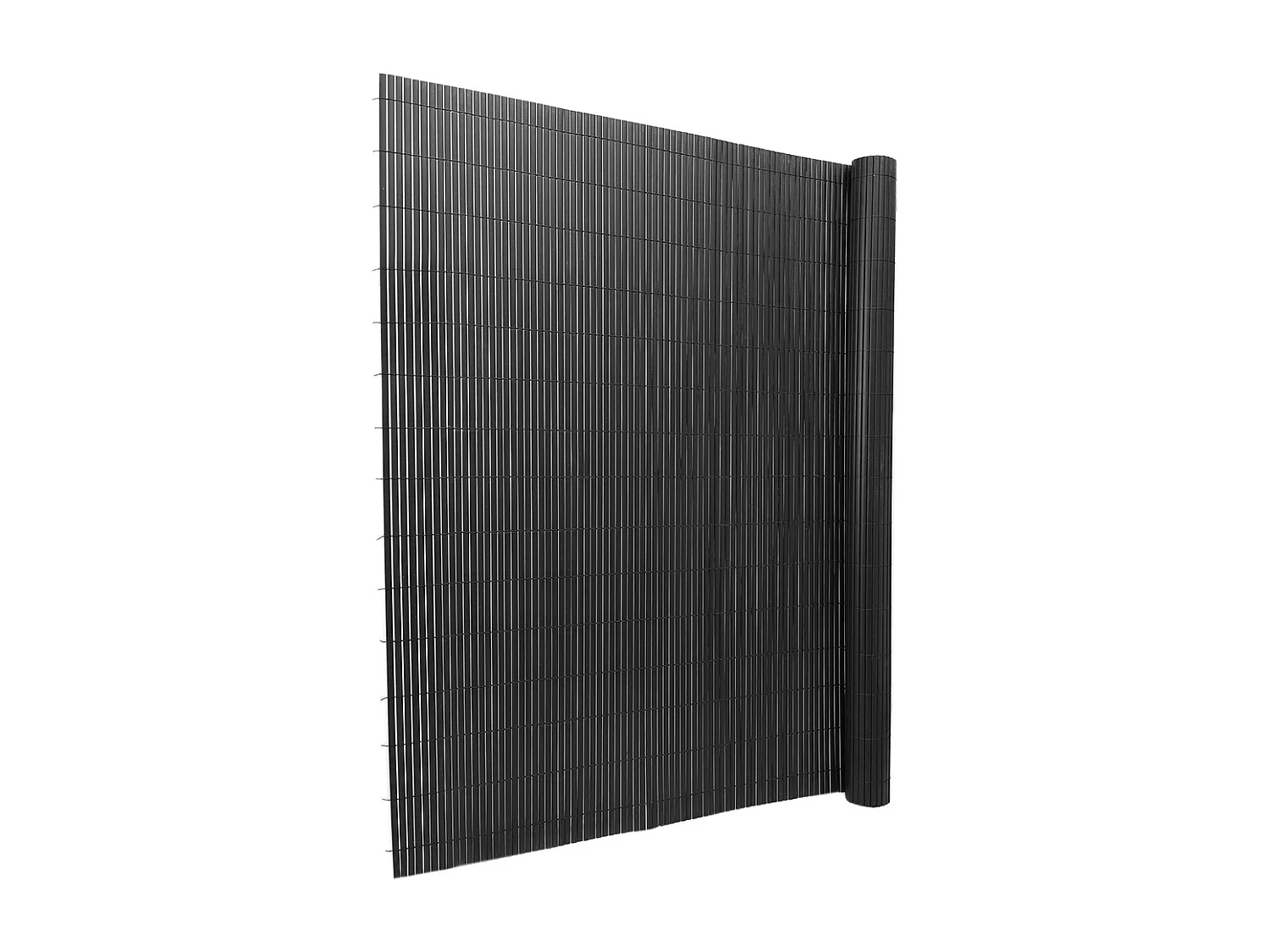 Dark Grey PVC Garden Privacy Fence - 300 x 100cm