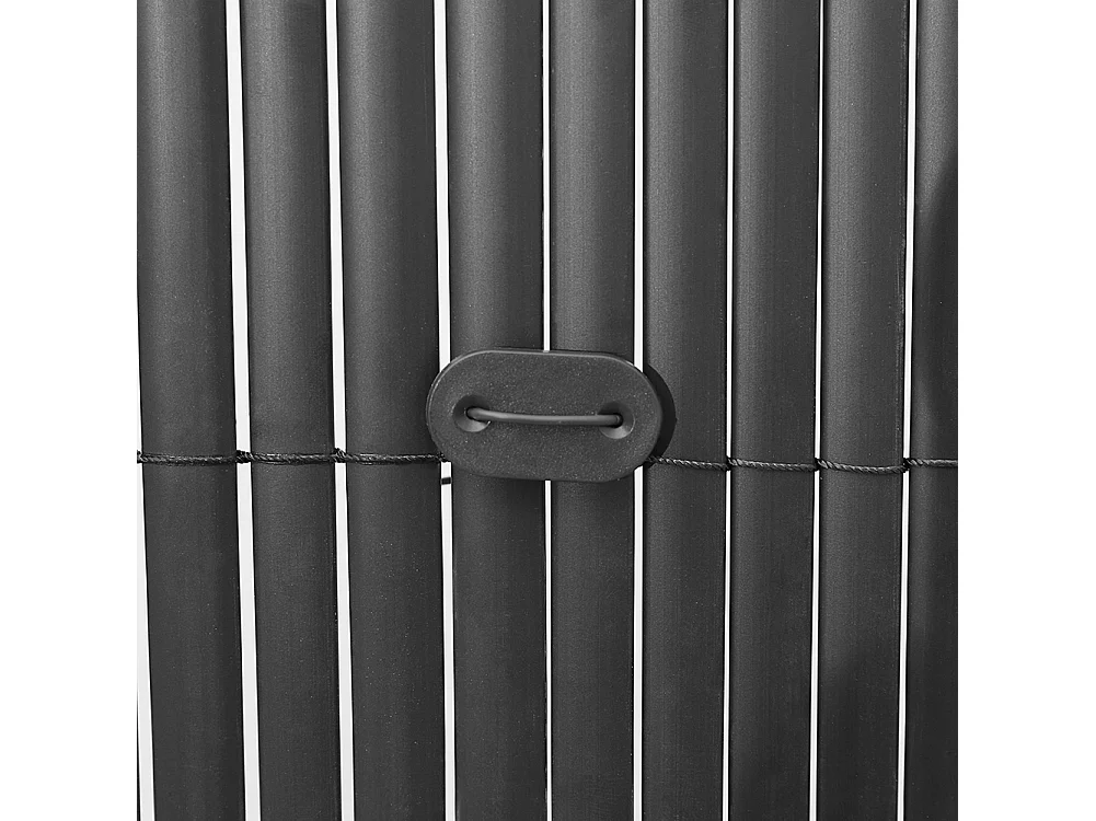 Dark Grey PVC Garden Privacy Fence - 300 x 100cm