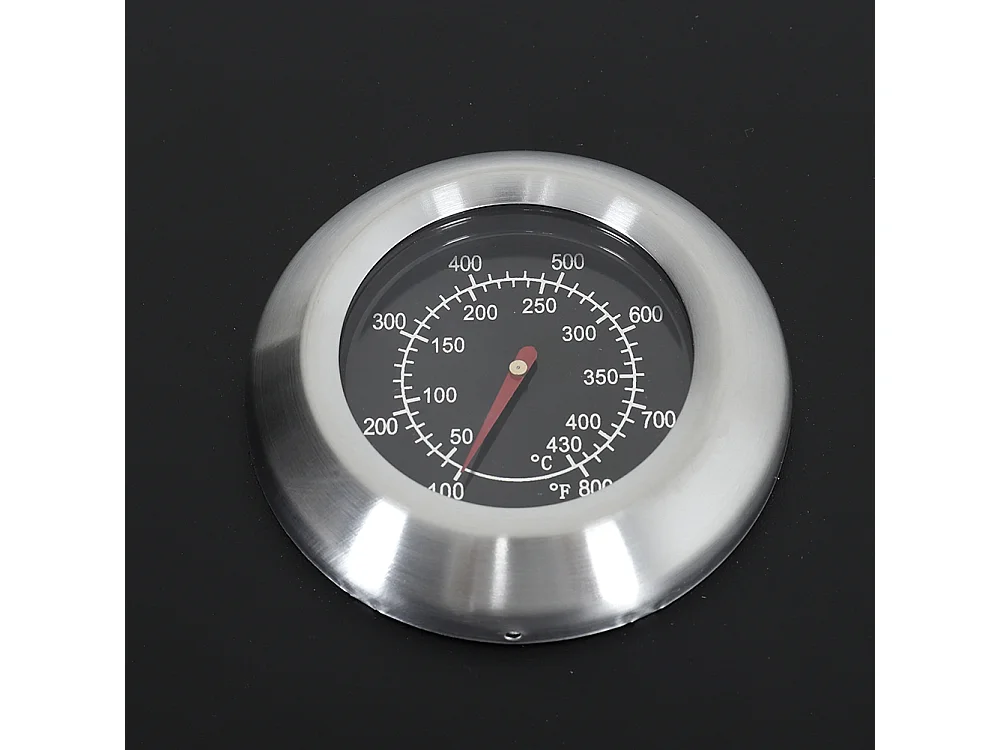 Portable Charcoal BBQ Grill with Warming Rack & Thermometer