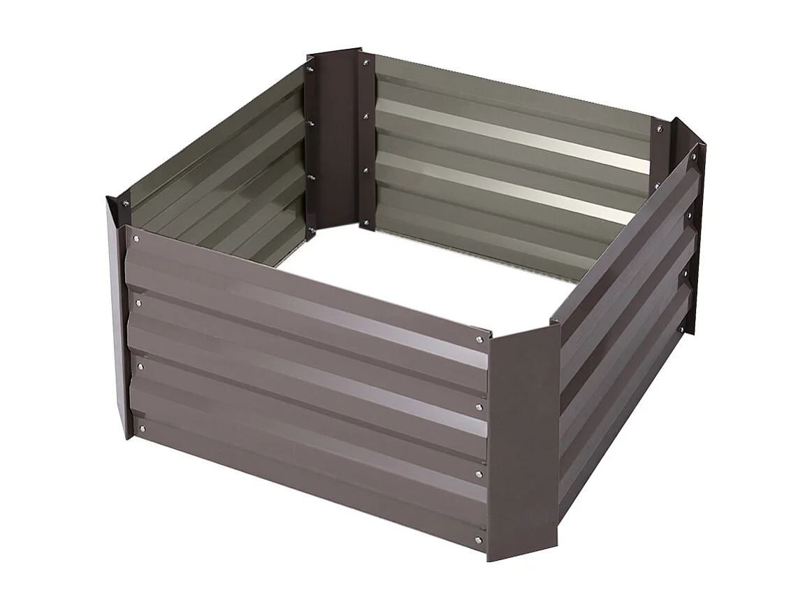 1m Brown Square Raised Garden Bed