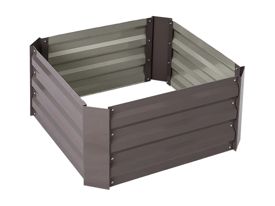 1m Brown Square Raised Garden Bed