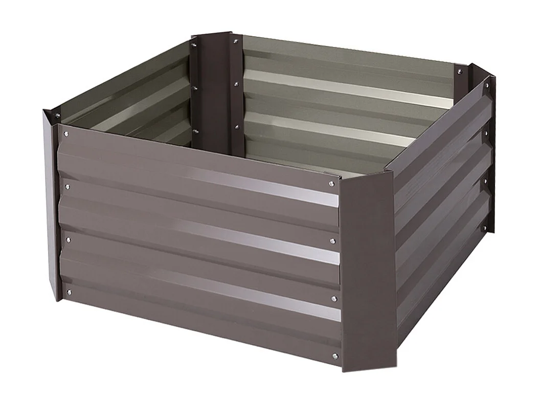 1m Brown Square Raised Garden Bed