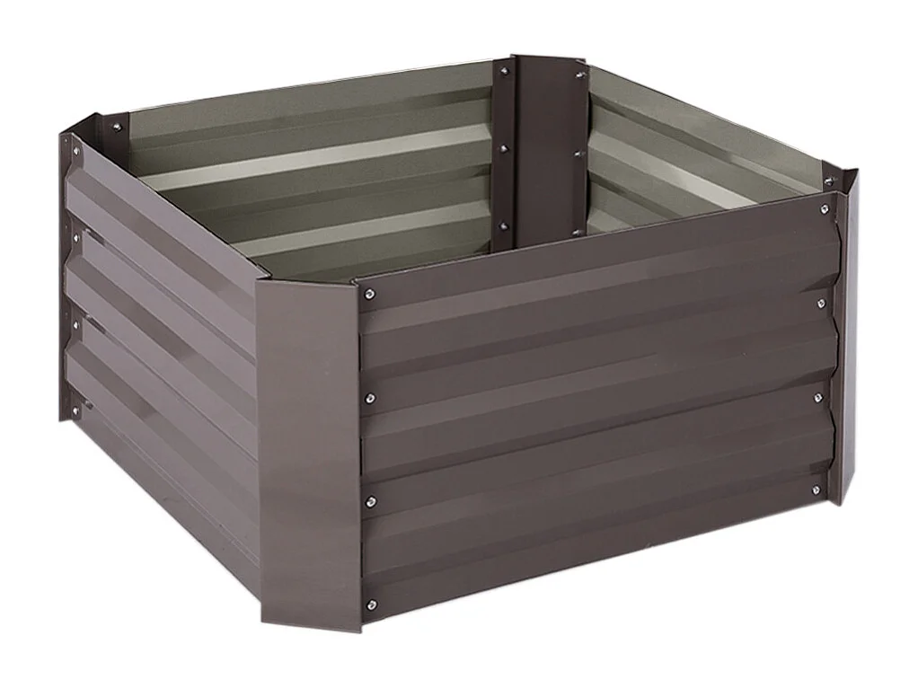 1m Brown Square Raised Garden Bed