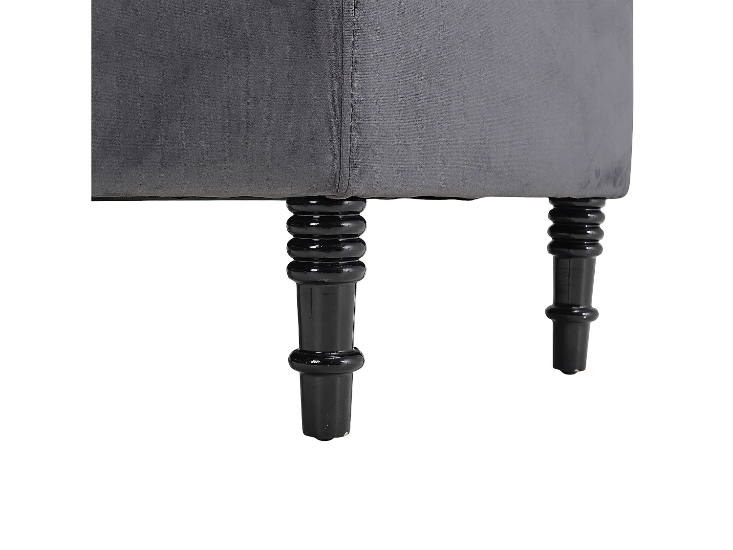 130cm Tufted Flip-Top Upholstered Storage Bench with Armrests - Grey