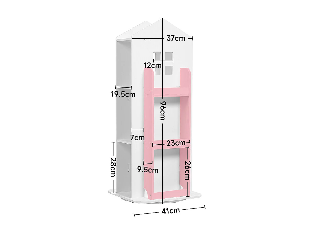 Kids' Rotating Castle Bookshelf - Pink