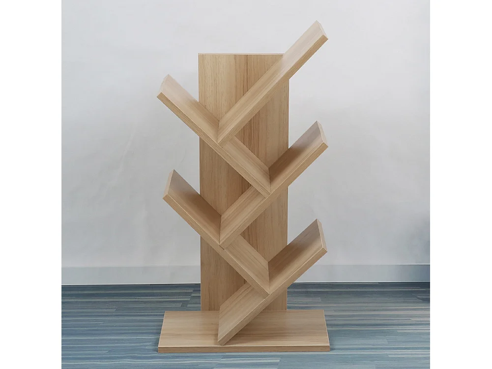 5-Tier Tree-Shaped Bookshelf - Brown